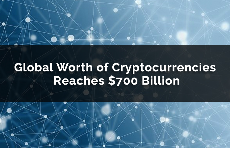 Global Worth of Cryptocurrencies Reaches $700 Billion This Week